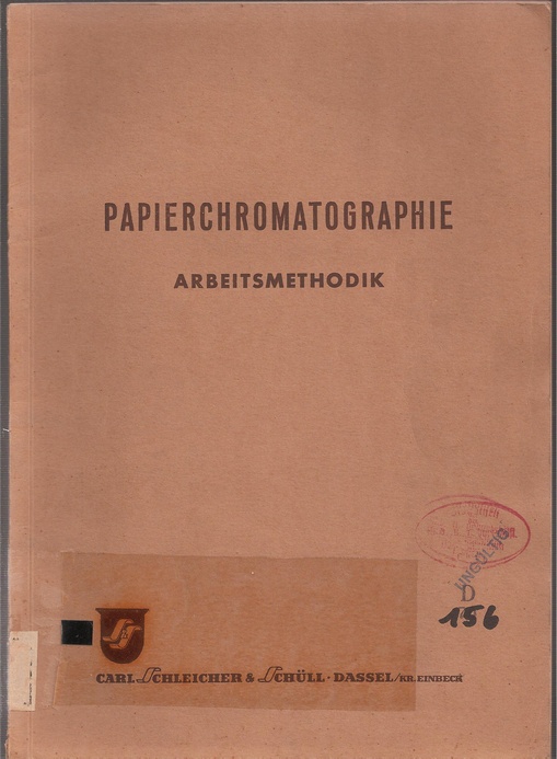 Grüne,A.  Papierchromatographie.Arbeitsmtheodik 