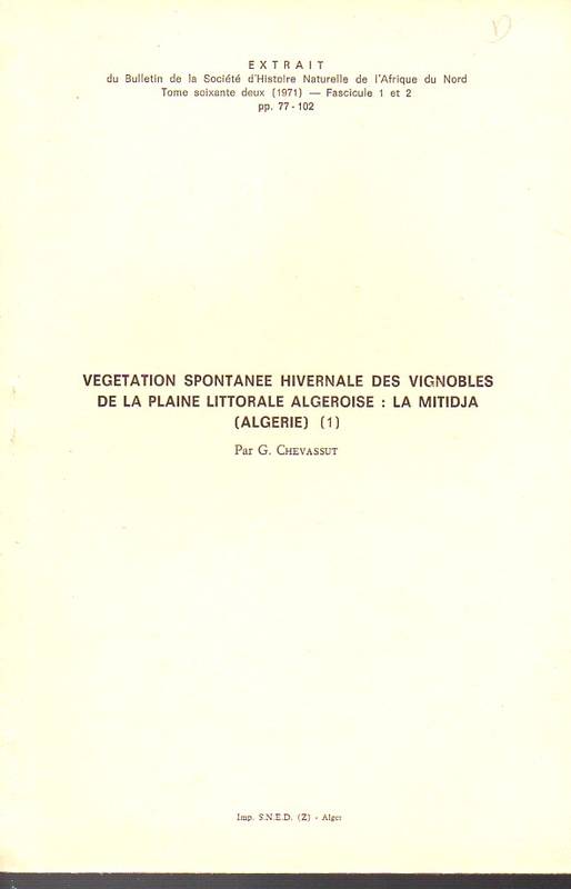 Chevassut,G.  Vegetation Spontanee Hivernale des Vignobles de la Plaine 