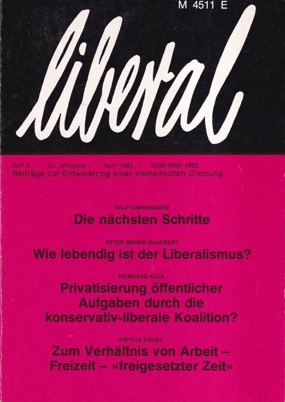 liberal  lieberal 25.Jahrgang 1983 Heft 4 April (1 Heft) 