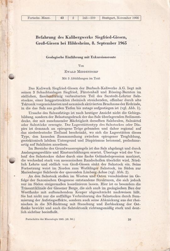 Middendorf,Ewald  Befahrung des Kalibergwerks Siegfried-Giesen, Groß-Giesen 