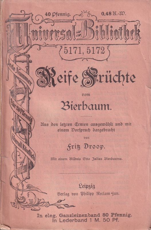 Bierbaum,Otto J.  Reife Früchte 