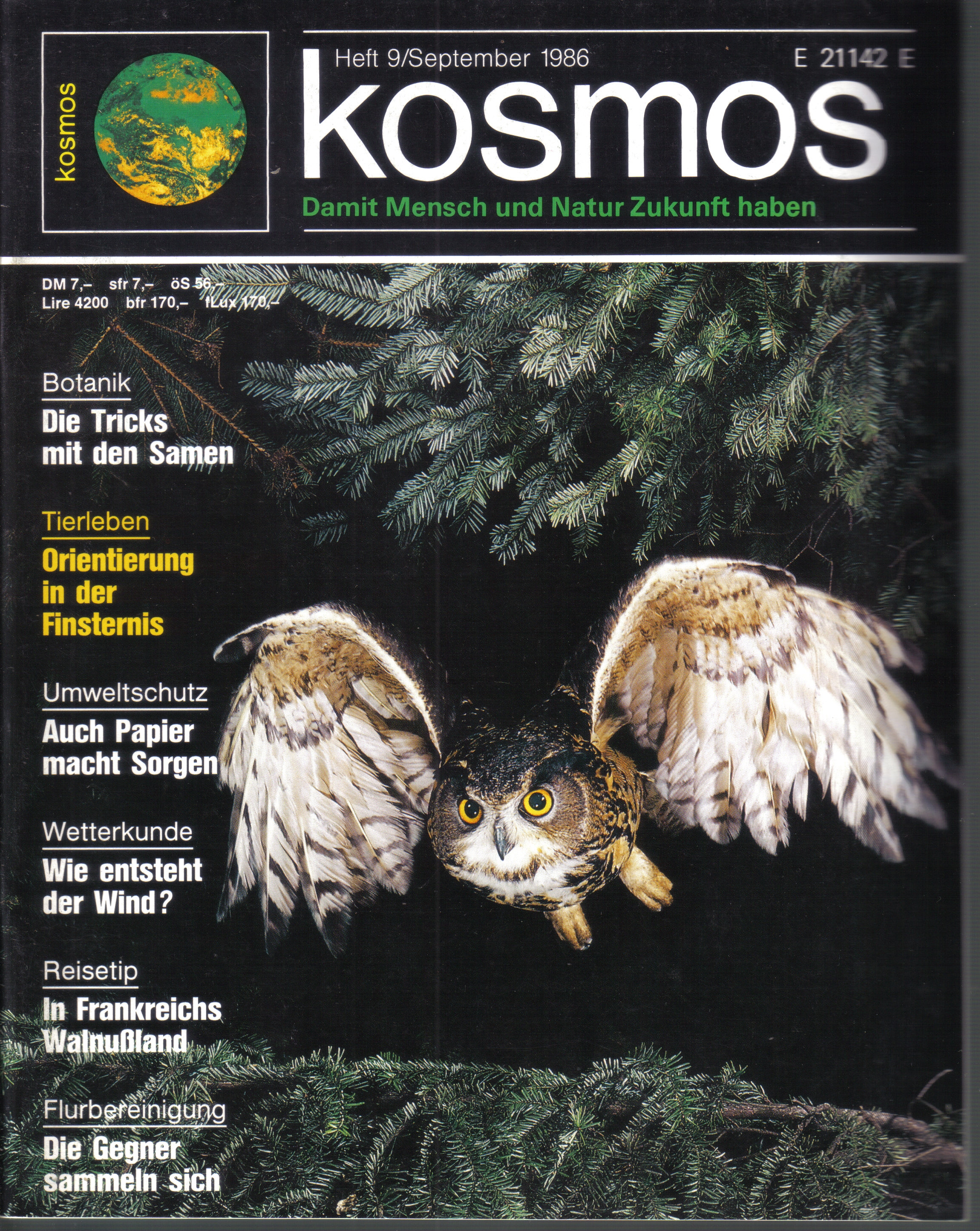 Kosmos  Kosmos Jahrgang 1986 Hefte 1 bis 12 (12 Hefte) 