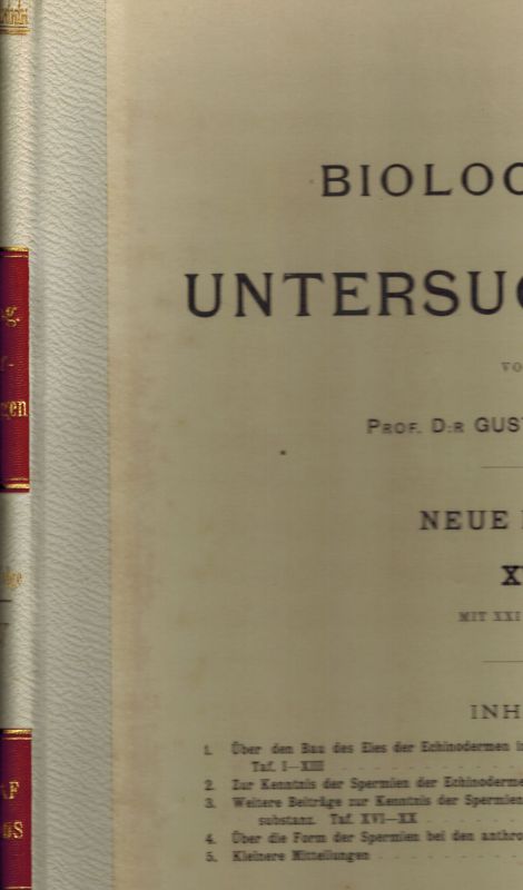 Retzius,G.  Biologische Untersuchungen Neue Folge 15. Band 1910 