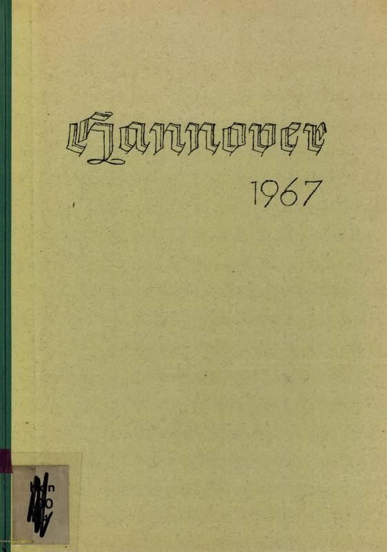 Hannover  Einführung in das Adressbuch der Landeshauptstadt Hannover 1967 