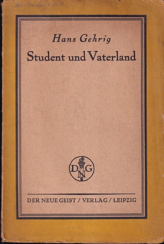 Gehrig,Hans  Student und Vaterland 