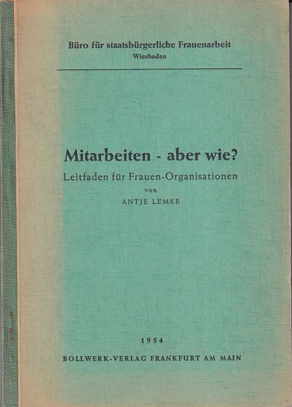 Lemke,Antje  Leitfaden für Frauen - Organisationen 