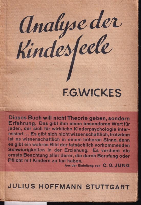 Wickes,Francis G.  Analyse der Kindesseele 