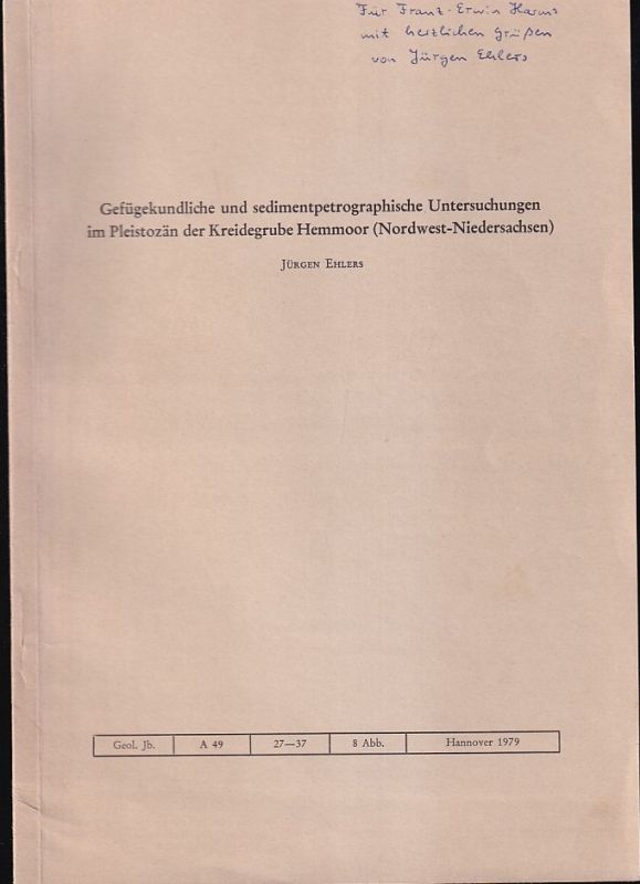 Ehlers,Jürgen  Gefügekundliche und sedimentpetrographische Untersuchungen im 