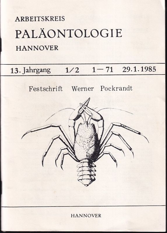 Arbeitskreis Paläontologie Hannover  Festschrift Werner Pockrandt 