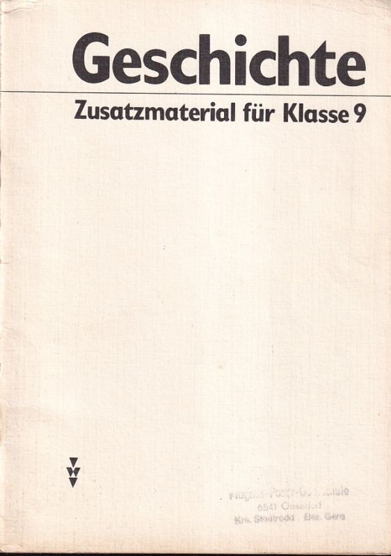 Büttner,Wolfgang  Geschichte Zusatzmaterial für Klasse 9 