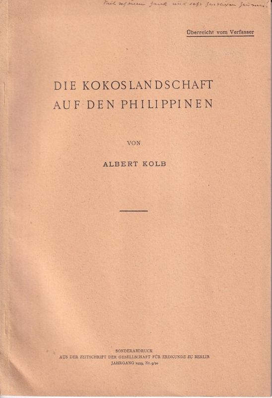 Kolb,Albert  Die Kokoslandschaft auf den Philippinen 