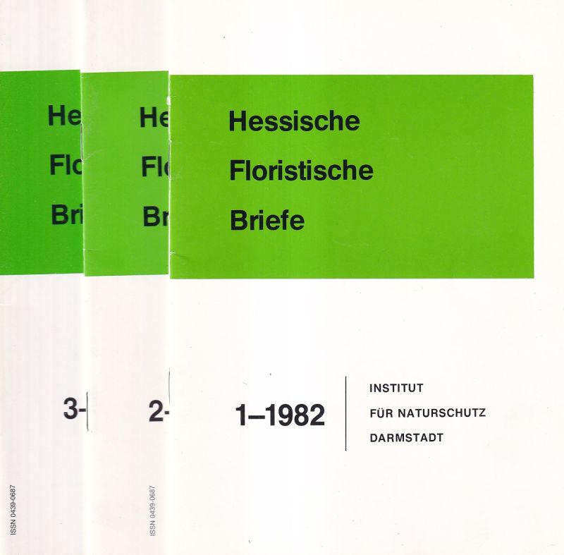 Naturiwsenschaftlicher Verein Darmstadt  Hessische Floristische Briefe 31.Jahrgang 1982 Heft 1 bis 3 (3 Hefte) 