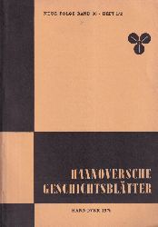Hannoversche Geschichtsbltter  Neue Folge Band 30.1976.Hefte 1/2 und 3/4 (2 Hefte) 