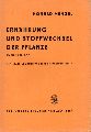 Mengel,Konrad  Ernhrung und Stoffwechsel der Pflanze 