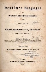 Deutsches Magazin fr Garten-und Blumenkunde  Jg.1855 (m. Beschreibung und Abb. eines Kaktus) 