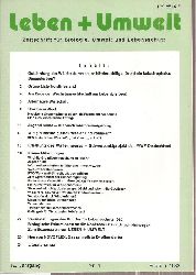 Leben + Umwelt  Leben + Umwelt 19.Jahrgang 1982, Nr. 1 bis 6 (6 Hefte) 