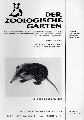 Der Zoologische Garten  Der Zoologische Garten 58.Band 1988,Hefte 1-5/6 (4 Hefte) komplett 