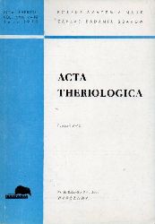 Acta Theriologica  Acta Theriologica Volume XXIII 1978, 1-38. (4 Hefte) 