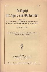 Zeitschrift fr Agrar- und Wasserrecht  Zeitschrift fr Agrar- und Wasserrecht 03. Band 1928 Hefte 1 bis 4 