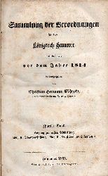 Ebhardt,Christian Hermann  Sammlung der Verordnungen fr das Knigreich Hannover aus der 
