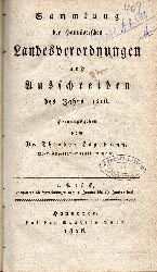 Hagemann,Theodor  Sammlung der Hannoverschen Landesverordnungen und Ausschreiben 
