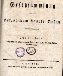 Groherzogthum Anhalt Deau  Gesetzsammlung fr das Groherzogthum Anhalt Deau 2.Band 