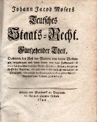 Moser,Johann Jacob  Teutsches Staats-Recht.Fnfzehender Theil 
