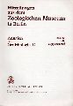 Mitteilungen aus dem Zoologischen Museum in Berlin  Annalen fr Ornithologie 12. Band 64. 1988. Supplementheft 