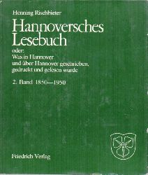 Rischbieter,Henning  Hannoversches Lesebuch oder:Was in Hannover und ber 