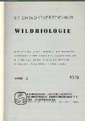 Eidgenssisches Oberforstinspektorat  Stichwortverzeichnis Wildbiologie Band 5 