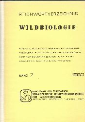 Bundesamt fr Forstwesen  Stichwortverzeichnis Wildbiologie Band 7 