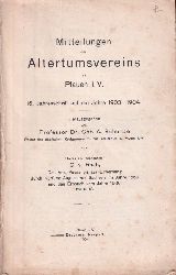 Altertumsverein zu Plauen i.V.  Mitteilungen des Altertumsvereins 16.Jahresschrift auf die Jahre 1903- 