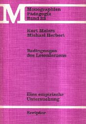Meiers,Kurt und Michael Herbert  Bedingungen des Lesenlernens 