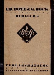 E.D.Bote & G.Bock Musikverlag  Verzeichnis der Werke fr Klavier zu zwei Hnden 