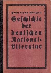 Kluges,Hermann  Hermann Kluges Geschichte der deutschen National-Literatur 