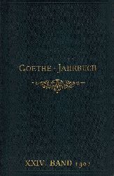 Geiger,Ludwig (Hsg)  Goethe-Jahrbuch Vierundzwanzigster Band 