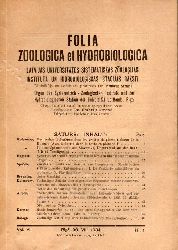 Folia Zoologica et Hydrobiologica  Folia Zoologica et Hydrobiologica Volume VI. Heft Nr.1 (1 Heft) 