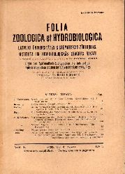 Folia Zoologica et Hydrobiologica  Folia Zoologica et Hydrobiologica Volume X. Heft Nr.1, 2 (2 Hefte) 