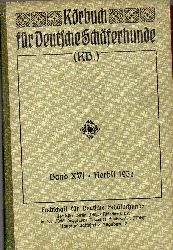 Fachschaft fr deutsche Schferhunde  Krbuch fr Deutsche Schferhunde Band XVI Ankrung Herbst 1937 