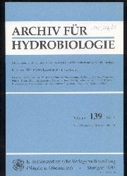 Archiv fr Hydrobiologie  Archiv fr Hydrobiologie Vol. 139, No. 1-4 (4 Hefte) 