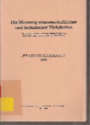 Der Bundesminister fr Forschung und Technologie  Die Messung wissenschaftlicher und technischer Ttigkeiten 