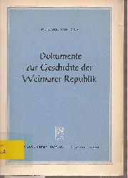 Mielcke,Karl  Dokumente zur Geschichte der Weimarer Republik 