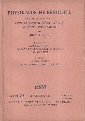 Physikalische Berichte  27.Band 1948,Heft 3/4 bis 5/6 (2 Hefte) 