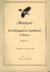 Ornithologische Gesellschaft in Bayern  Anzeiger Band IV. 1957 Heft Nr. 8 