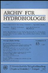 Archiv fr Hydrobiologie  Supplementband 83,1989/90,Hefte 1 bis 4 (4 Hefte) 