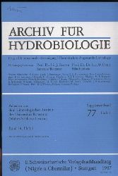 Archiv fr Hydrobiologie  Supplementband 77,Jahr 1987,1988,1996,Hefte 1 bis 3/4 (3 Hefte) 