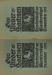 Gaublatt der Wandervgel  Fahrtenblatt der Wandervgel im Gau Niedersachsen 11.und 12.Heft 1913 