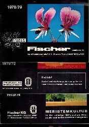 Fischer KG  Fischer Pelargonien Kataloge 1970/71, 1971/72, 1973/74 und 1978/79 