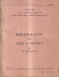 Plaisance,G.  Bibliographie des Sols de France(Annales du centre detudes et de 