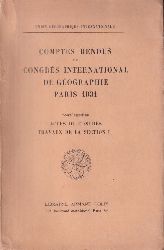 Union Gographique Internationale  Comptes rendus du Congrs International de Gographie Paris 1931 